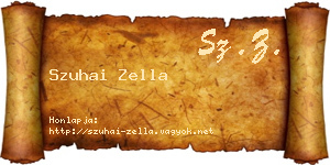 Szuhai Zella névjegykártya